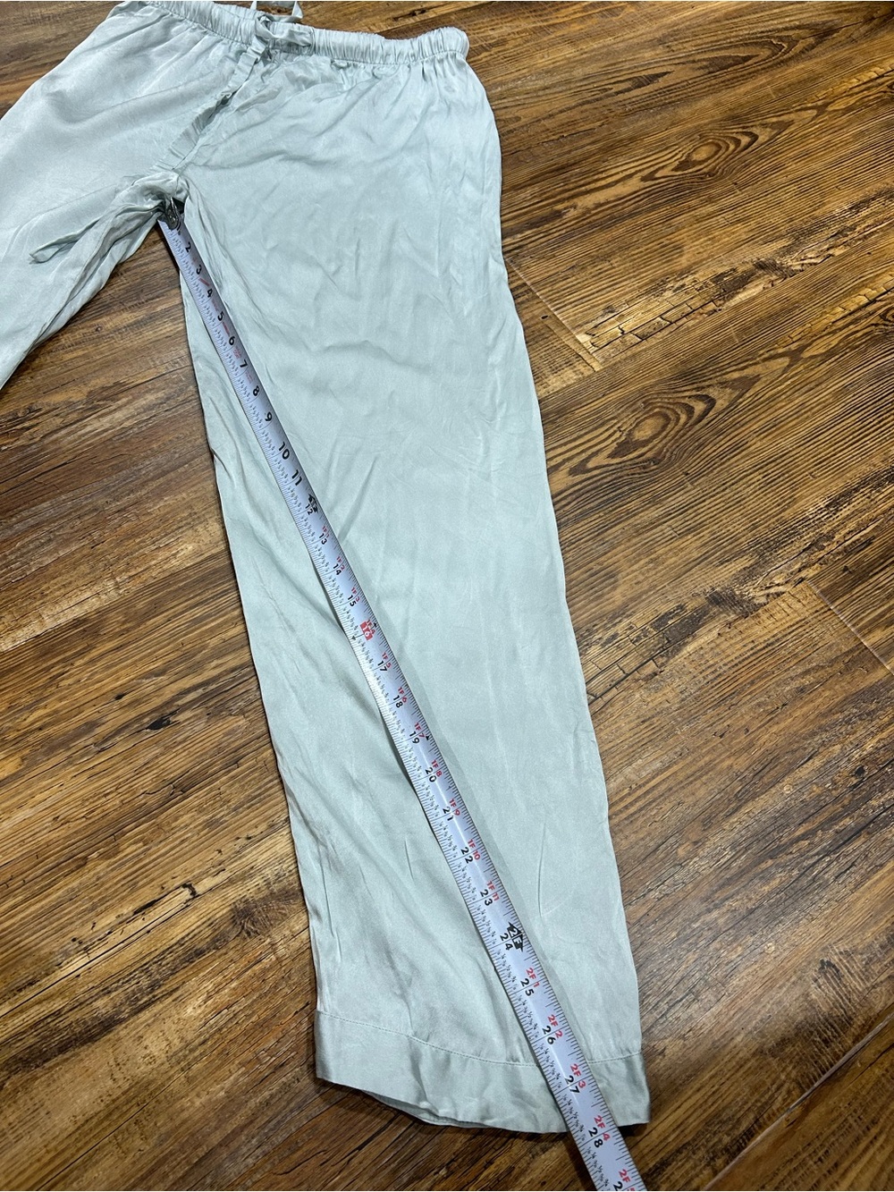 Pure Silk 100% Mulberry Silk Women's Long Sleeve Pajamas Set- Light Blue - Picture 8 of 9